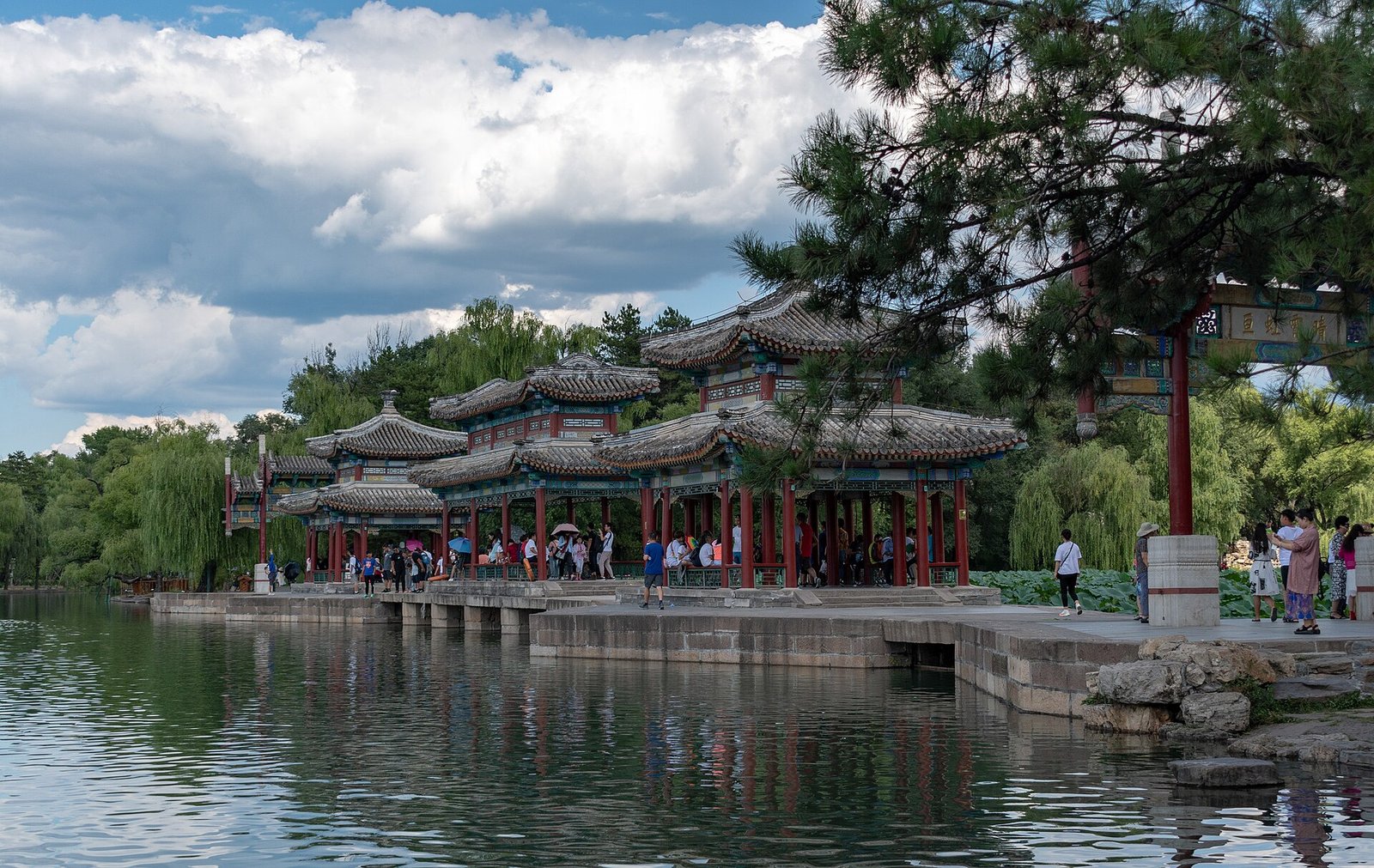 Chengde Mountain Resort: Imperial Autumn Beyond the Wall 1 Waterside pavilions of Chengde Mountain Resort reflected in the lake under a cloudy autumn sky